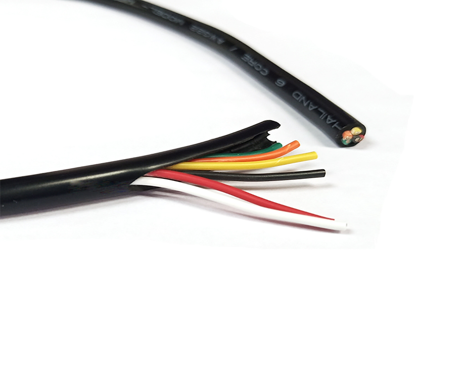 6 Core PVC 22 awg Wire Cable, Tinned Copper Flexible Electrical Wires 1