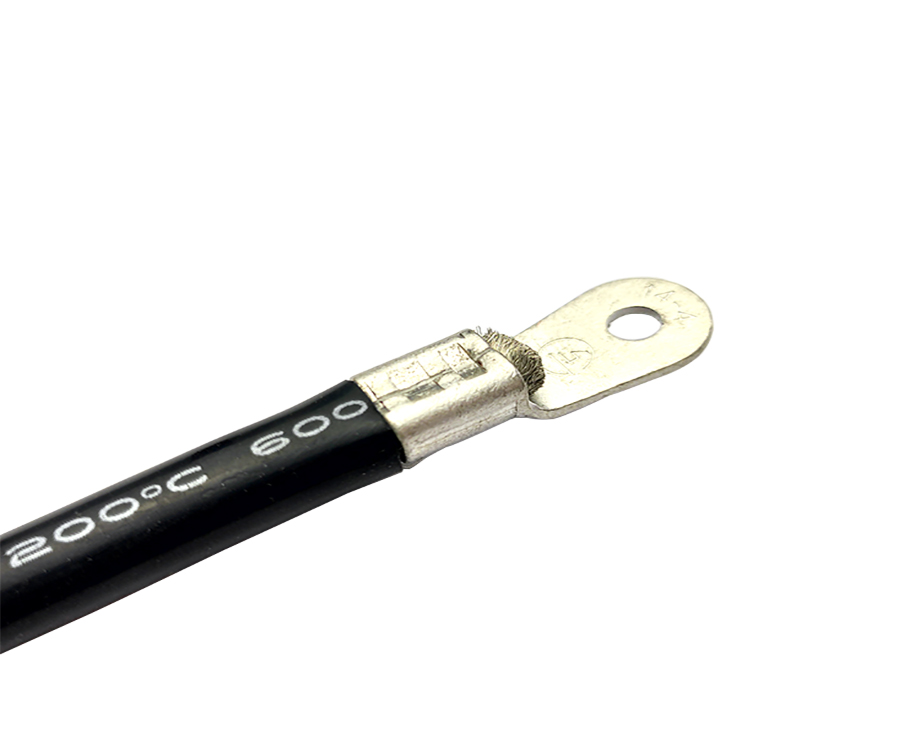 Custom Electric Wire 6 awg  Silicone Rubber Insulated Cable with round Terminal  2